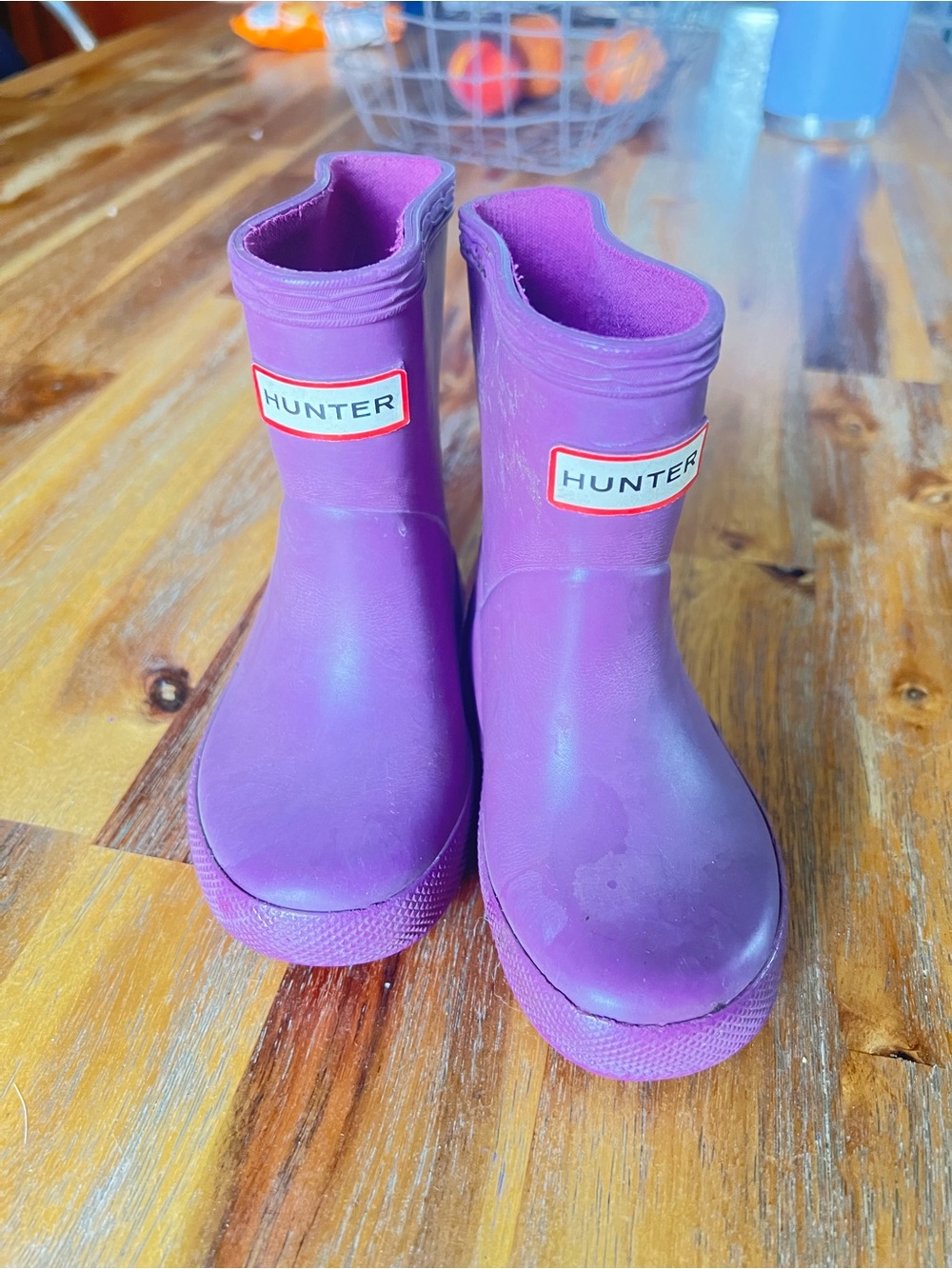 Hunter Kids Purple Waterproof Rain Boots
